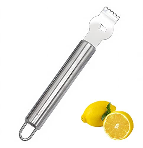 Zitronen Zester Schäler Messer Edelstahl Zitronen Scheibe für Gin Cocktails Limetten Orangen Reibe Orange Schäler Citrus Obst Reibe Peeling Messer