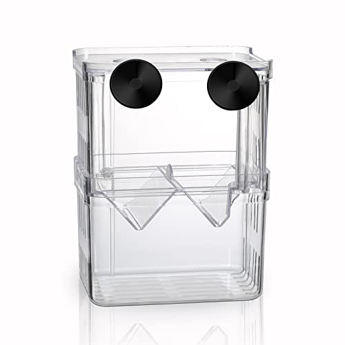 Boîte d'élevage pour Aquarium, Boîte d'isolation pour Aquarium avec Compartiment Isolant, Accessoires pour Petits Poissons, crevettes, Poissons-Clowns, guppys （Taille M）