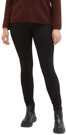 TOM TAILOR Women's 1040080 Treggings Plus Size Trousers, 14482-Deep Black, 46W x 28L