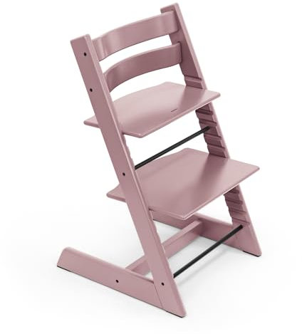 Silla Tripp Trapp de Stokke, Heather Mauve - Silla ajustable, evolutiva para recién nacidos, niños y adultos - Práctica, cómoda y ergonómica