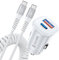 Syncwire Caricabatterie da Auto USB C [PD 45W & QC 45W] Caricatore Rapido da Auto Caricabatterie USB con Cavo di Tipo C Compatibile con iPhone 15/15 Pro Max, Samsung S23/S22 Google Pixel 7, ecc.