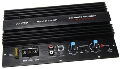 12v 1000w Mono Subwoofer Amplifier Board Black Stainless Steel
