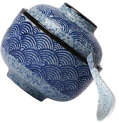 CIYODO Lot de 2 bols à soupe avec couvercle - Bols à ramen multifonctions - Avec cuillère - Idéal pour la soupe miso, les ramen et plus