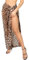 ZAMXHUG Pareo de Playa Largo para Mujer, impresión de leopardo Falda Pareo Gasa Cover Up Ropa de Baño para Bikini Traje de Baño