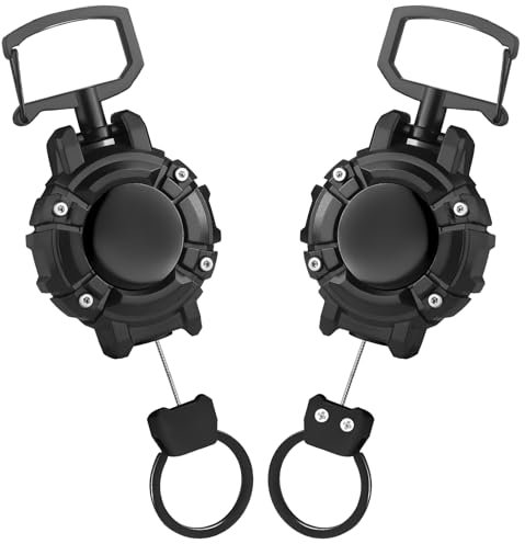 Llavero extensible retractil 2 Piezas llaveros extensibles porta tarjetas identificativas con cuerda de acero de 80 cm llaveros extensibles para trabajadores al aire libre
