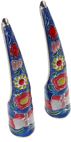 SEWACC 2 Uñas Postizas Estilo Real, Ligeros y Desmontables, Ideales para Disfraces y Fiestas de Halloween