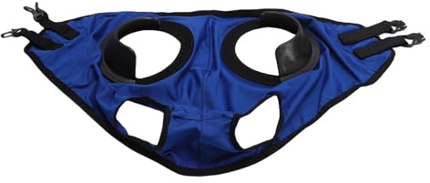 AUNMAS Cappuccio di Protezione per gli Occhi del Cavallo, Forniture per Imbracatura di Copertura della Maschera per gli Occhi del Cavallo a Prova di Sabbia Traspirante Regolabile per le (Blue)