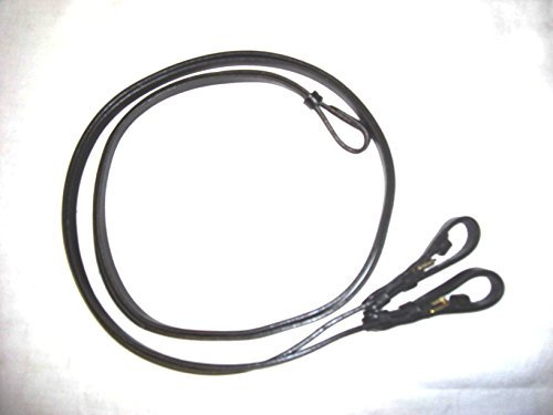 gs- sports Zügel glatter Kandarenzügel Leder schwarz sehr weich Goldfarbene Schnallen