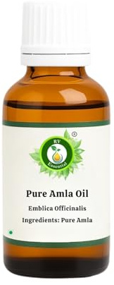 R V Essential Pure Amla Oil 5ml (0.169oz)- Emblica Officinalis (100% Pure and Natural Rare Herb Series)