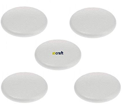 Polystyrene 8cm Foam Disc for Art and Craft-Pack 5