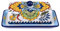 INCETUE Butter Dish with Lid, Colourful Butter Dishes with lids Ceramic, Multifucition Butter Dishes, Blue, 21.8 cm x 13cm x 12 cm