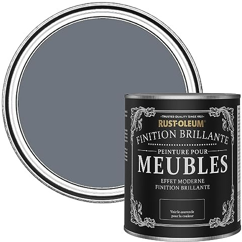 Rust-Oleum Grey Furniture & Skirting Board Paint in Gloss Finish - Marine Grey 750ml