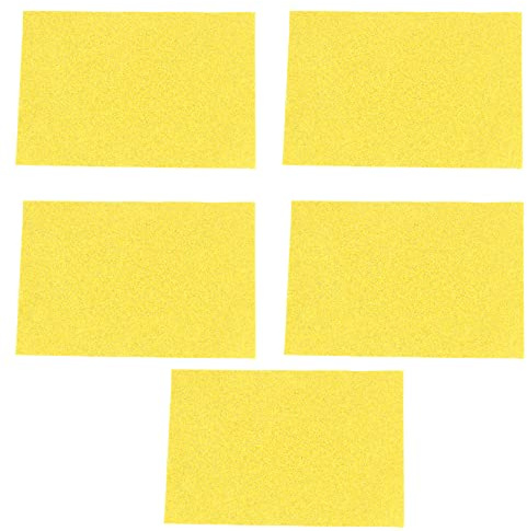 Tiardey (5pcs,20x30cm,Model Grass Mat,Model Railway Scenery Model Nylon Flocking Turf for Model Scenery - Yellow