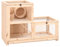 PRISSENT Hamsterkäfig 81x40x60 cm Massivholz Tanne Hamster Häuschen Hamster Haus Hamsterkäfig Holz Haustierkäfige Hamster Terrarium Hamster Haus aus Holz Hamster Cage Wood Hamster Holzhaus