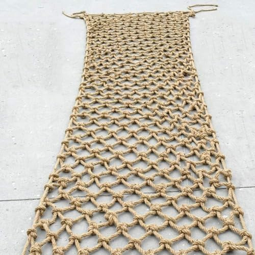 Dekoratives Seilnetz für Drinnen oder Draußen, Sicherheit Schutzhanfseil Net - Kinderbalkongeländer Geländer Baby Treppe Schutznetz Indoor-Spielplatz Fracht Anhänger (0.5x9m)