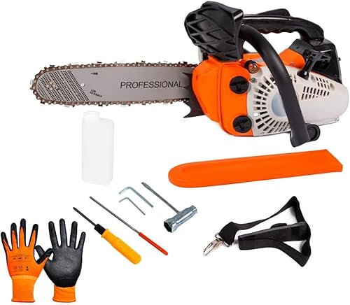 Motosega a scoppio 25cc potatura e taglio professionale 2 tempi con lama lunga di 25 cm kit montaggio incluso adatto per fai da te o professionisti