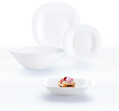 Luminarc Carine Blanco Vajilla Opal Apto Microondas Apto Frigorífico Apilable