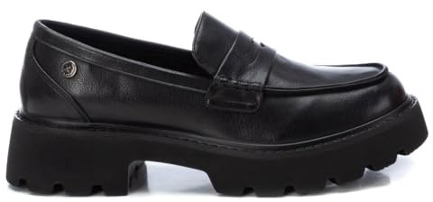 XTI - Mocasines Mujer Negro - Calzado Cómodo y Versátil - Moda Casual - Modelo 14298001 (Talla 37)