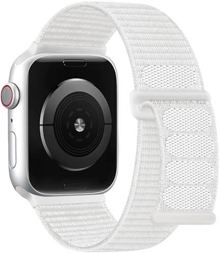 DaQin Nylon sportloop kompatibel med Apple Watch Band 40 mm 38 mm 41 mm 42 mm 44 mm 45 mm 49 mm, mjuka andningsbara flätade remmar armband för iWatch band för kvinnor män serie 9 8 7 6 5 4 3 2 1 SE