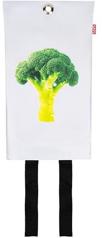 SAVS Löschdecke Küche Wohnung Büro Auto Wohnwagen - 100x100 cm - Glasfaser Brandschutzdecke zum Aufhängen - Brandschutz Decke Feuerdecke Feuerlöschdecke - Mit Brokkoli-Aufdruck