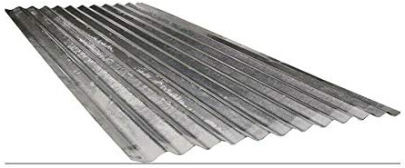 LAMIERA ONDULATA ZINCATA PER TETTI 200X90 SPESSORE 0,25 COPERTURA TETTOIA TETTO (PEZZI 3)