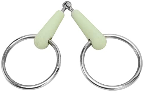 XZXCVN Morsetto in Acciaio Inossidabile con Rivestimento in Gomma, Anello Sciolto per Cavallo, Morsetto da Bocca per Addestramento e Equitazione - Sicuro e Confortevole, Design con
