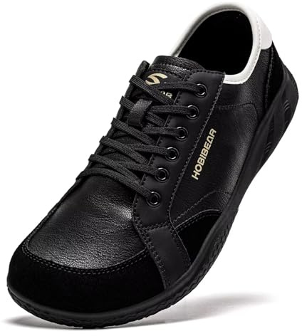 HOBIBEAR Barefoot Shoes Lightweight Wide Toe Box Ultra Thin Soft Leather Flat Shoes for Men Women