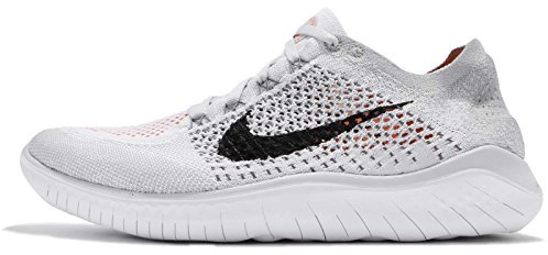 Nike Herren Laufschuh Free Run Flyknit 2018, Herren Laufschuhe, Grau (Pure Platinum/Black- 003), 41 EU (7 UK)