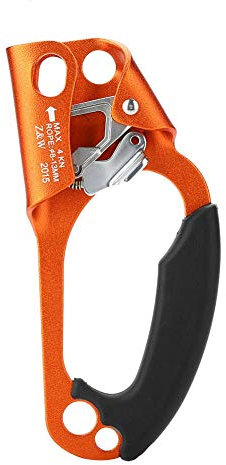seil 8mm handsteigklemme,Handsteigklemme Ascender Seilklemme Klettern Rechte Hand Ascender Kletterhand Klettergriff rechts für 8mm-13mm Seil rechtshändige Kletterausrüstung-grün/orange/grau(Orange)