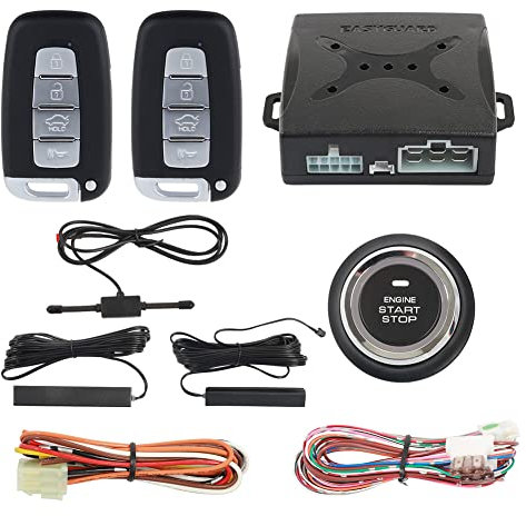 EASYGUARD EC003N-K-1 PKE Auto-Alarmanlage, Näherungssperre, Entriegelung, Druckknopf-Start, Motorstart, Keyless-Go-System, DC 12 V