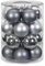 MAGIC Weihnachtskugeln Glas 6cm 20 STK. Christbaumkugeln Farbe: Hazy Grey - grau