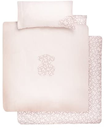 TOUS BABY - Juego de Minicuna Home Kaos para tu Bebé. (80x80 cm) Colores: Gris, Rosa y Celeste. (Rosa)