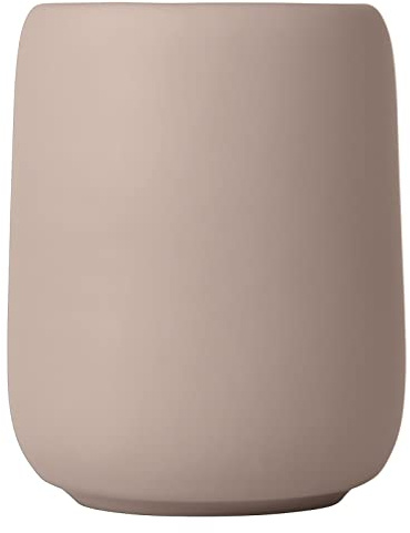 blomus Zahnputzbecher -SONO- | Zahnbürstenhalter aus Keramik | 11 x 8,5 x 8,5 cm | Farbe Misty Rose | Badaccessoire