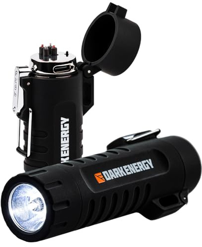 Dark Energy Mini Rechargeable Plasma Flashlight Camping Essentials (Black)