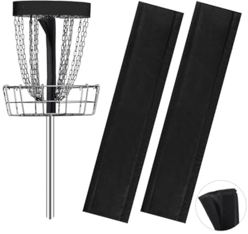 Arrowbash 2 Stück Disc Golfkorb Schalldämpfer Disc Sport Schallschutz Korb Leiser Tragbares Golfzubehör Zielstreifen für Putting Übung Zielspiel