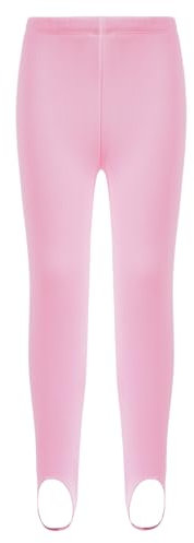 Zaldita Mädchen Leggings Sport Lang Trainingshose mit Fleece Warm Steigbügel Leggings Strumpfhose Training Ballett Workout Rosa 158-164