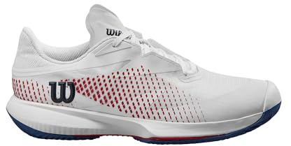 Kaos Swift 1.5 Clay Zapatillas de Tenis para Tierra Batida, Mujer, Talla 43 1/3, Blanco/Azul/Rojo (White/Deja VU Blue/Wilson Red)