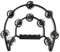 Tambourine, Hand Tambourin, Double Row Tamburin, Schlaginstrument, Half Moon Tambourine, Kinder Musikinstrumente, Rhythmusinstrumente Kinder, für Hochzeiten, Partys, Clubs, Ktv, Schwarz