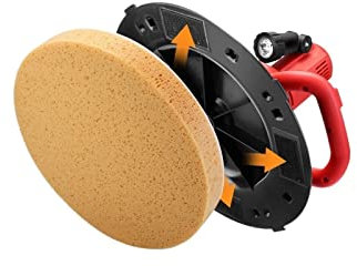 Ponceuse pour cloisons sèches Vitesse réglable de truelle de mortier de ciment de béton 80-600RPM 1700W Machine de lissage de mur de truelle électrique avec la longue poignée, avec moteur puissant