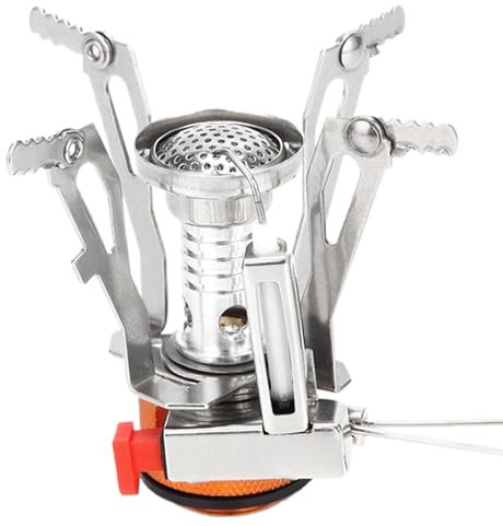 Réchaud de randonnée et de camping,Réchaud de camping Réchaud de randonnée | Réchaud de camping portable Réchaud de randonnée pliable - Équipement de cuisson à allumage piézo, poêle de randonnée coupe