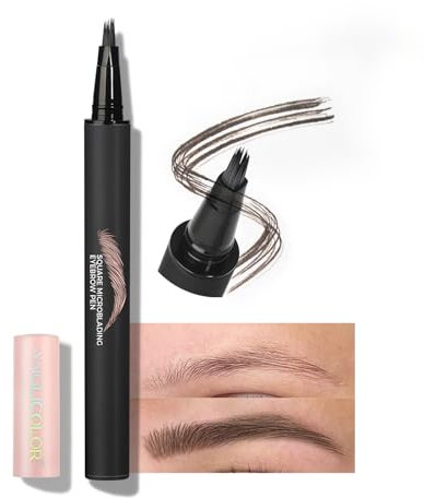 Anglicolor Augenbrauenstift Schnelle Augenbrauen In 3 Minuten,Microblading Augenbrauenstift Dauerhaft,Schnell Trocknend,Natürliche Outlining Filling Eyebrow Makeup (03 SLATE BROWN)