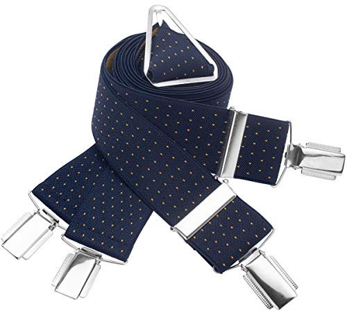 LINDENMANN Hosenträger Herren X-Form, Größe/Size:120, Farbe/Color:blau