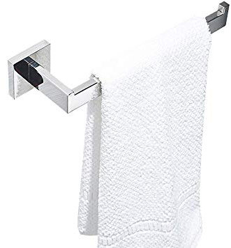 Toallero abierto montado en la pared para baño, cromo pulido, acero inoxidable SUS 304