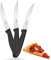 Fixwell® - Cuchillo multiusos negro, cuchillo universal afilado, para pizza, panecillos y demás – muy duradero, inoxidable, apto para lavavajillas y alimentos | 100% fabricado en Alemania desde 1955