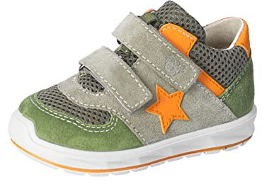 PEPINO Ricosta Jungen Stiefel NURI,Kinder Boots,WMS:Mittel,lose Einlage,Klettstiefel,Booties,Leder,Kids,Kinderschuhe,Kaktus/Oliv (580),20 EU