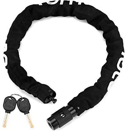 Fahrradschloss Hohe Sicherheit mit Schlüssel, 8mm verdickt E Bike Schloss Bike lock Motorrad Kettenschloss 360° drehbarer Schlosskopf, Schloss für e scooter/e roller/ebike/kinder fahrrad