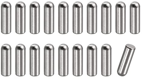 sourcing map 20 st. 5 x 15 mm passstift 304 rostfritt stål runt huvud platt fästelement
