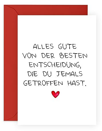 Central 23 Lustige Geburtstagskarte für Männer und Frauen – 'VON DER BESTEN ENTSCHEIDUNG' – Geburtstagskarten für Ehemann oder Ehefrau – Geschenk für Freund Freundin