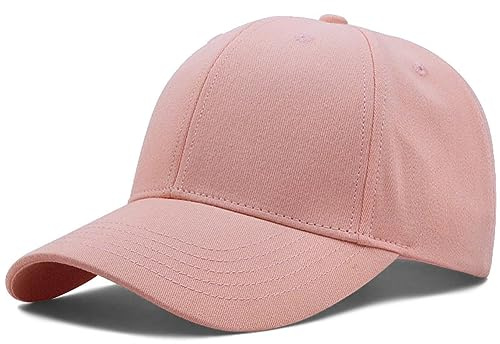 Oversize XXL Baseball Cap Cotton Big Head Hats Solid Color Large Head Hats Plus Size Hat Adjustable 23-25.5 Pink