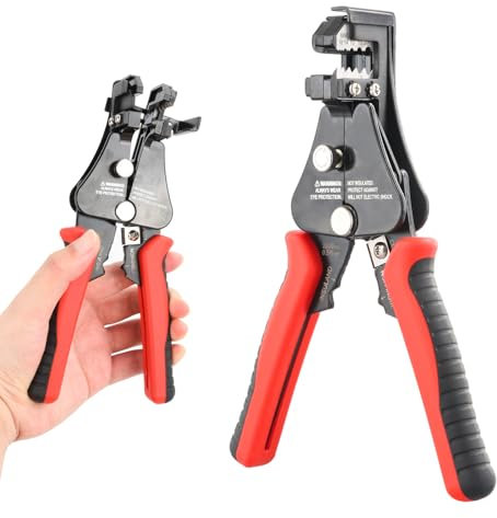 Pelacables Electricista, Pelacables Automático, Alicates de Corte 3 en 1, Pinza Pelacables para Pelar, Cortar, Engarzar